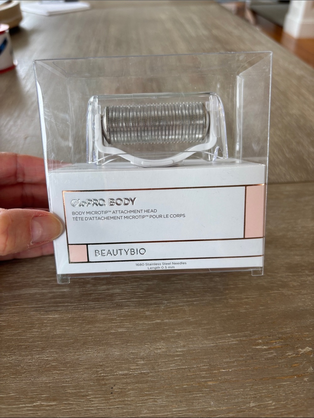 BeautyBio White and Silver Body Microtip Attachment Head